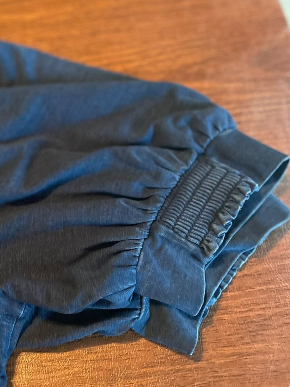 Chicos Short Sleeve Super Soft Denim Color Shirt Size 1 (US 10) - Picture 5 of 6